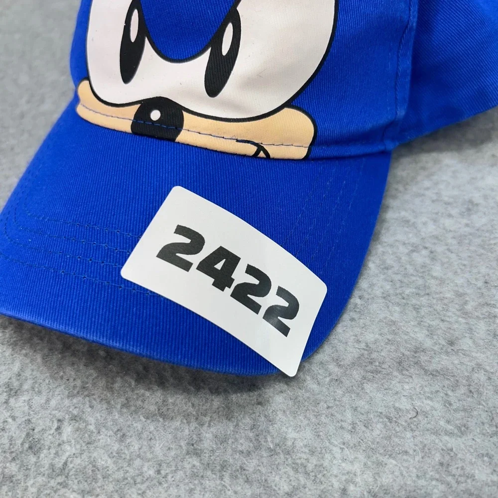 Sonic the Hedgehog Kids Blue SEGA Baseball Hat 3D Ears Quills Costume Cap OSFM